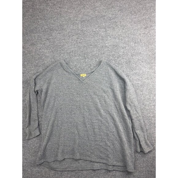Piko 1988 Sweater Women's Medium Oversized Gray Pullover V Neck - Picture 1 of 7